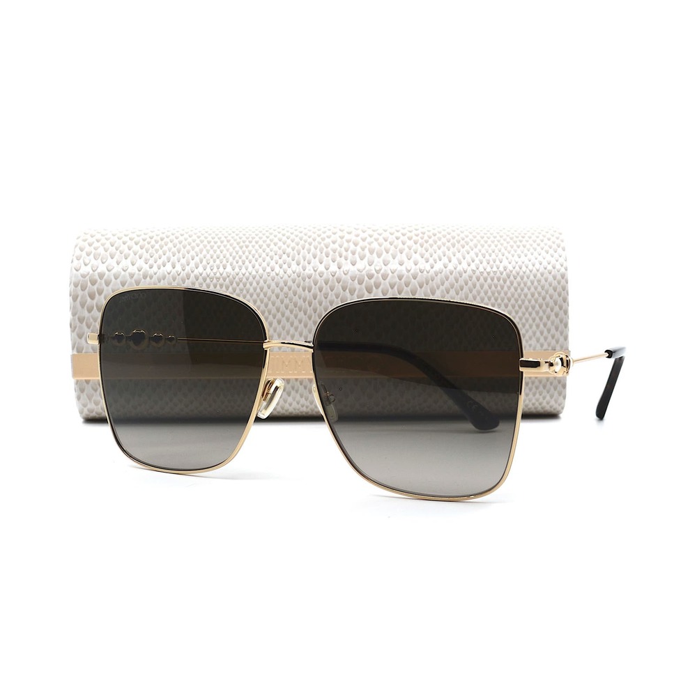 JIMMY CHOO HESTER/S 06J GOLD GREY GRADIENT AUTHENTIC SUNGLASSES - Picture 8 of 13